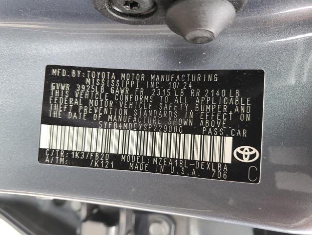 2025 TOYOTA COROLLA LE #3316880075