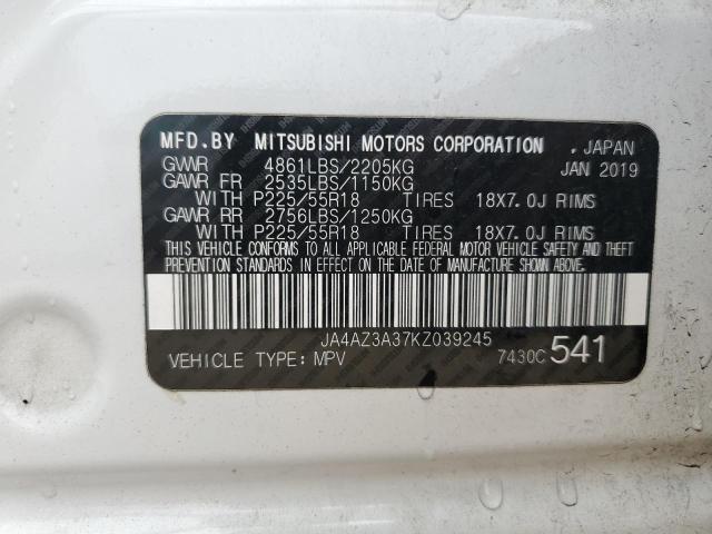 2019 MITSUBISHI OUTLANDER - JA4AZ3A37KZ039245