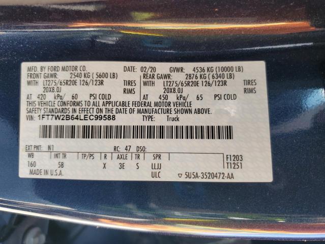 2020 FORD F250 SUPER DUTY 1FT7W2B64LEC99588