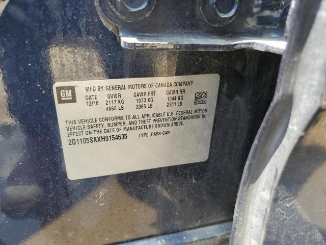 2017 CHEVROLET IMPALA LT 2G1105SAXH9154605