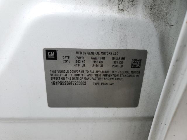 2015 CHEVROLET CRUZE LTZ 1G1PG5SB9F7205802
