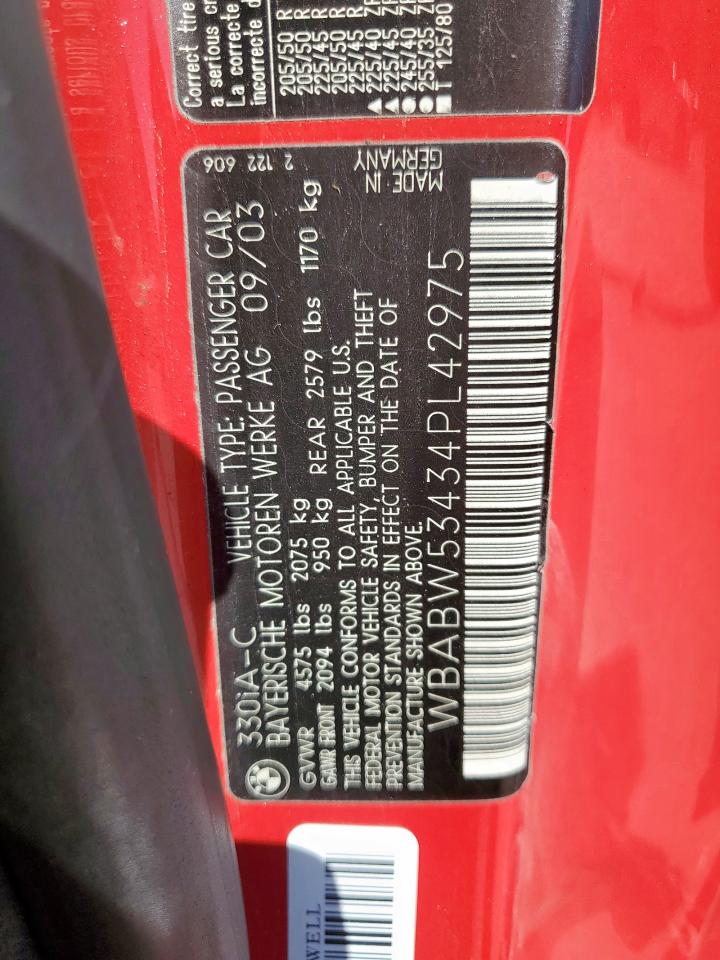 Lot #3292689598 2004 BMW 330 CI