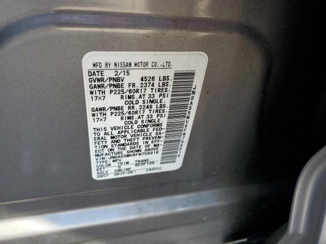 2015 NISSAN ROGUE SELE JN8AS5MV6FW756816