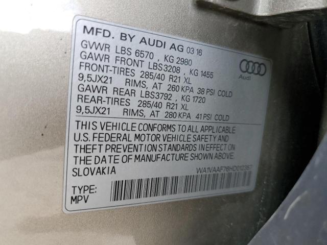 2017 AUDI Q7 PRESTIGE WA1VAAF76HD012357