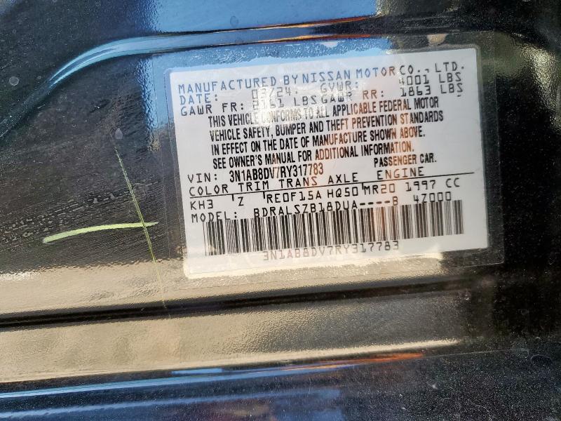 2024 NISSAN SENTRA SR 3N1AB8DV7RY317783