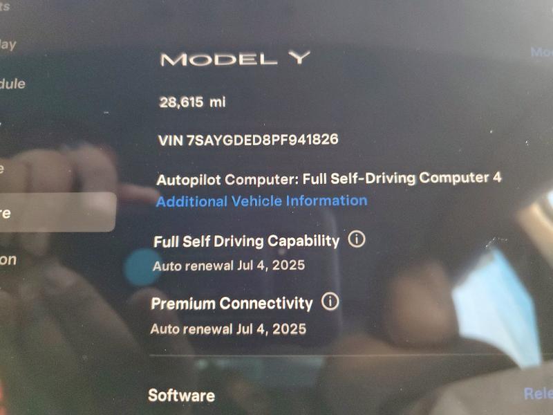 2023 TESLA MODEL Y 7SAYGDED8PF941826