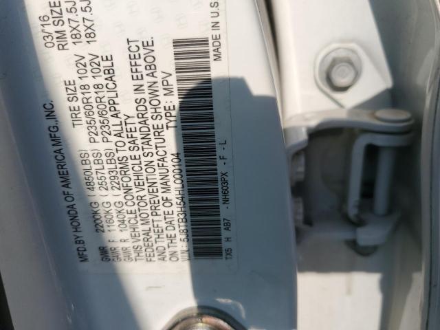 2017 ACURA RDX TECHNO 5J8TB3H54HL000104