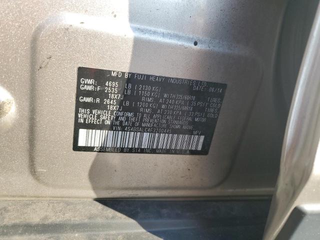 2015 SUBARU OUTBACK 2. 4S4BSALC4F3200445