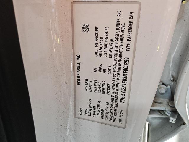 2021 TESLA MODEL 3 #3304694915
