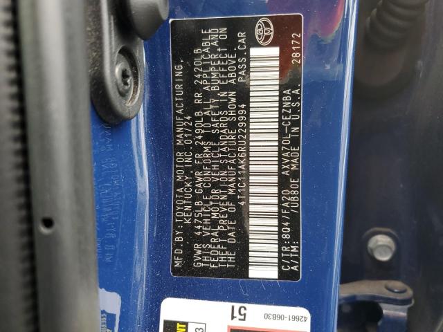 2024 TOYOTA CAMRY LE 4T1C11AK6RU229994