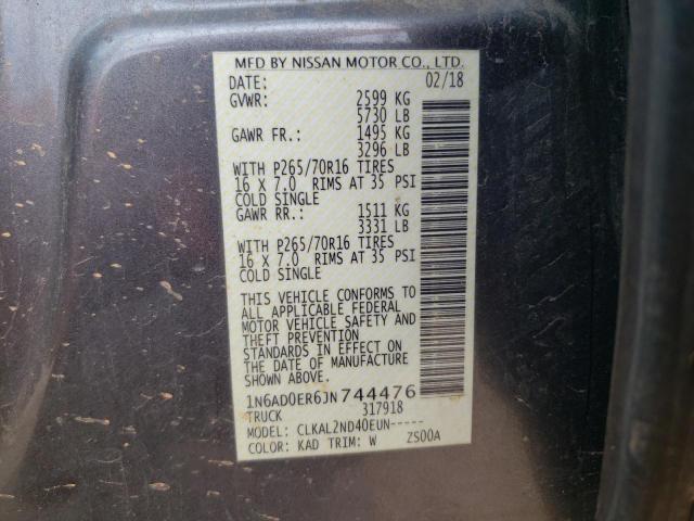 2018 NISSAN FRONTIER S 1N6AD0ER6JN744476
