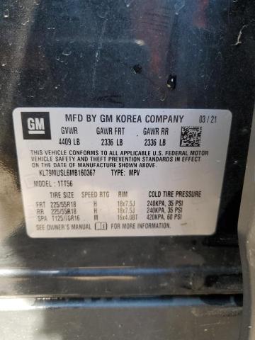 2021 CHEVROLET TRAILBLAZE - KL79MUSL6MB160367