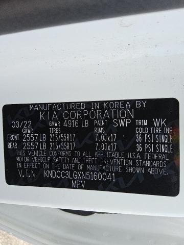 2022 KIA NIRO S KNDCC3LGXN5160041