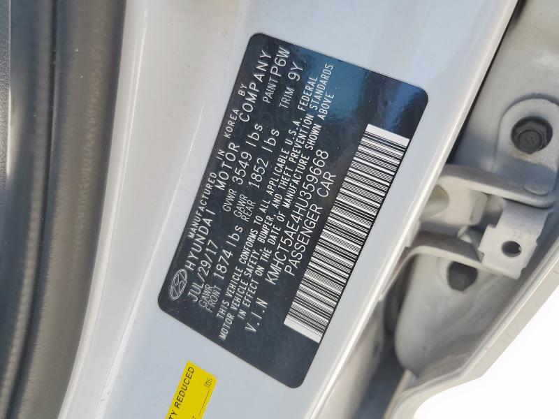 2017 HYUNDAI ACCENT SE KMHCT5AE4HU359668