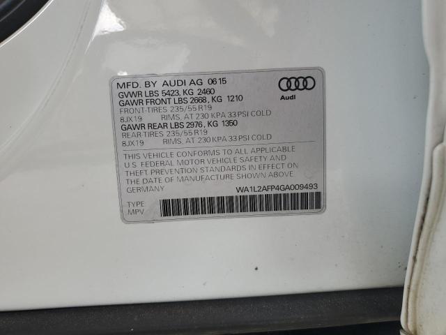 2016 AUDI Q5 PREMIUM - WA1L2AFP4GA009493