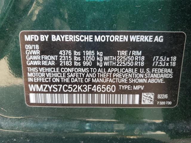 2019 MINI COOPER COU WMZYS7C52K3F46560