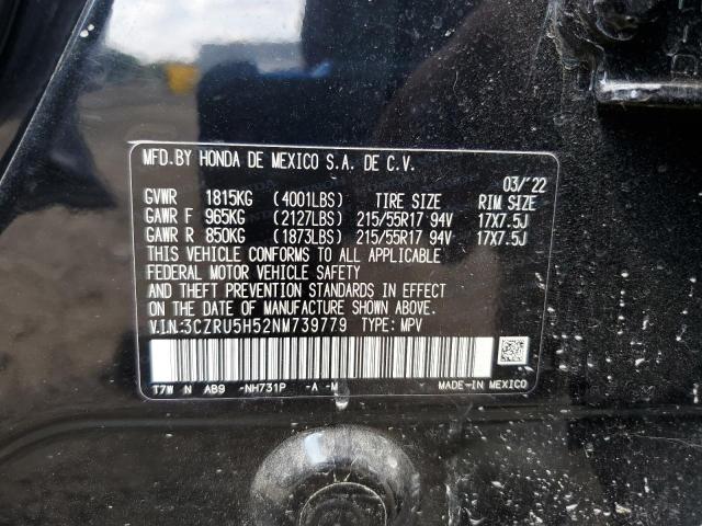 2022 HONDA HR-V EX 3CZRU5H52NM739779