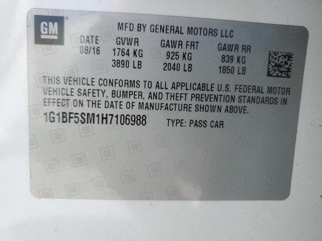 2017 CHEVROLET CRUZE PREM 1G1BF5SM1H7106988