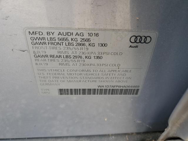 2017 AUDI Q5 PREMIUM WA1D7AFP8HA064469
