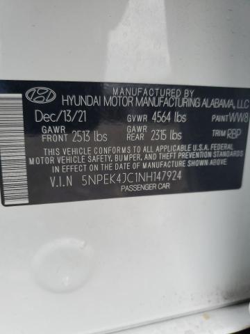 2022 HYUNDAI SONATA N L #3290192200