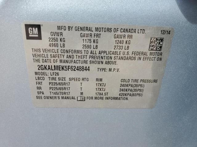 2015 GMC TERRAIN SL 2GKALMEK5F6248844