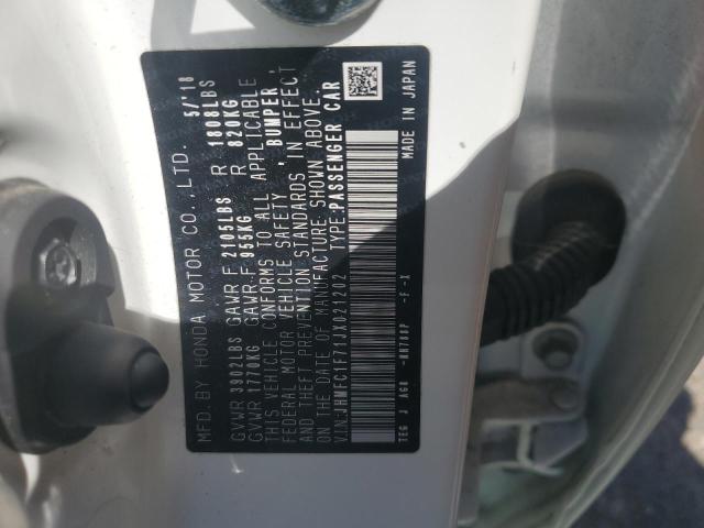 2018 HONDA CIVIC EXL JHMFC1F71JX021202