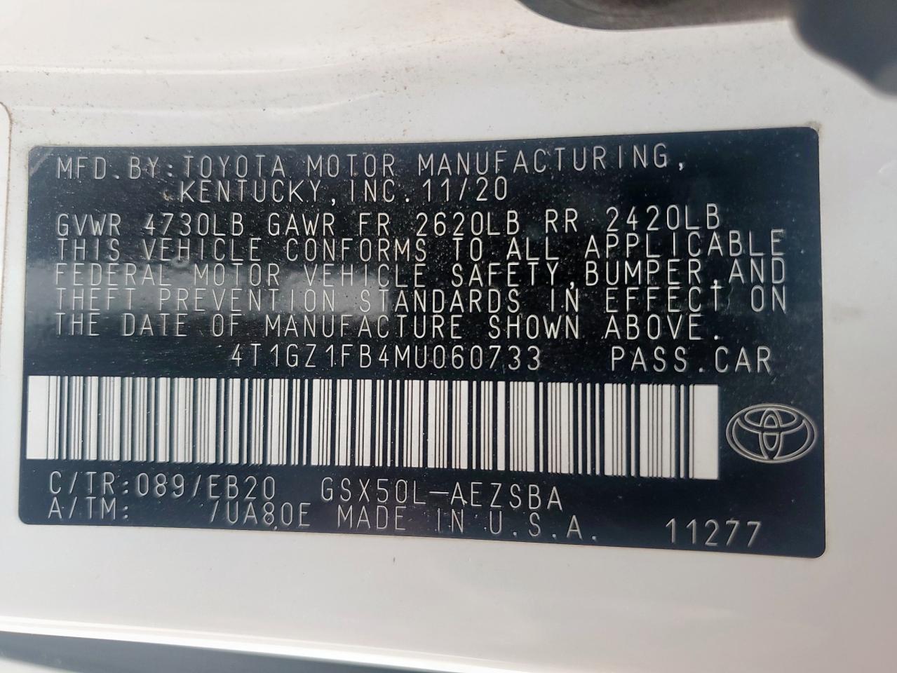 TOYOTA AVALON TOURING