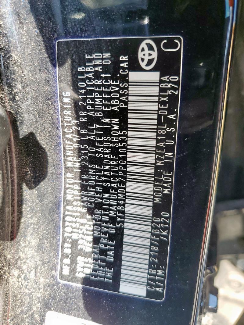 2023 TOYOTA COROLLA LE - 5YFB4MDE7PP010535