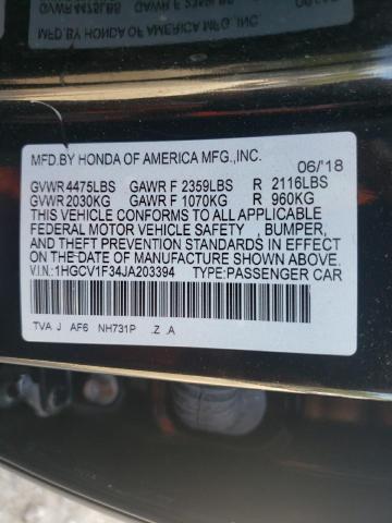 2018 HONDA ACCORD SPORT - 1HGCV1F34JA203394