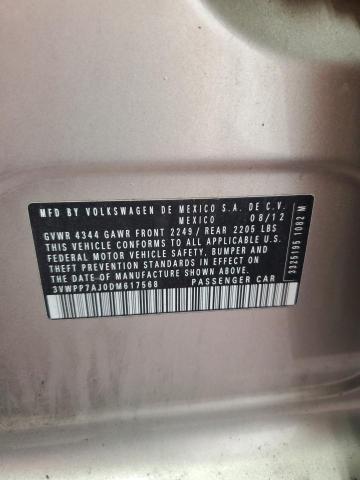 2013 VOLKSWAGEN JETTA S - 3VWPP7AJ0DM617568