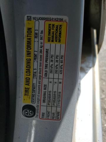 2016 CHEVROLET SONIC LT 1G1JC6SHXG4143194