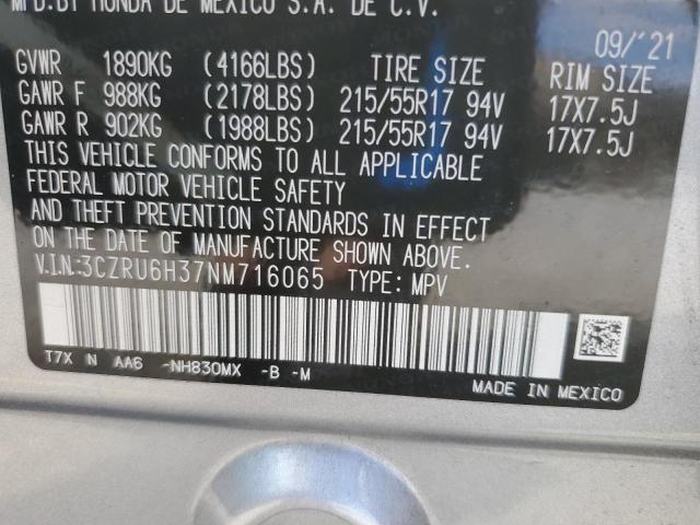 2022 HONDA HR-V LX 3CZRU6H37NM716065