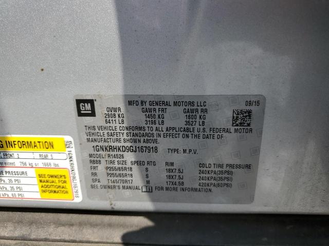 2016 CHEVROLET TRAVERSE L - 1GNKRHKD9GJ167918