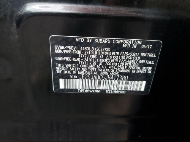 2018 SUBARU FORESTER 2.5I JF2SJABC5JH417380