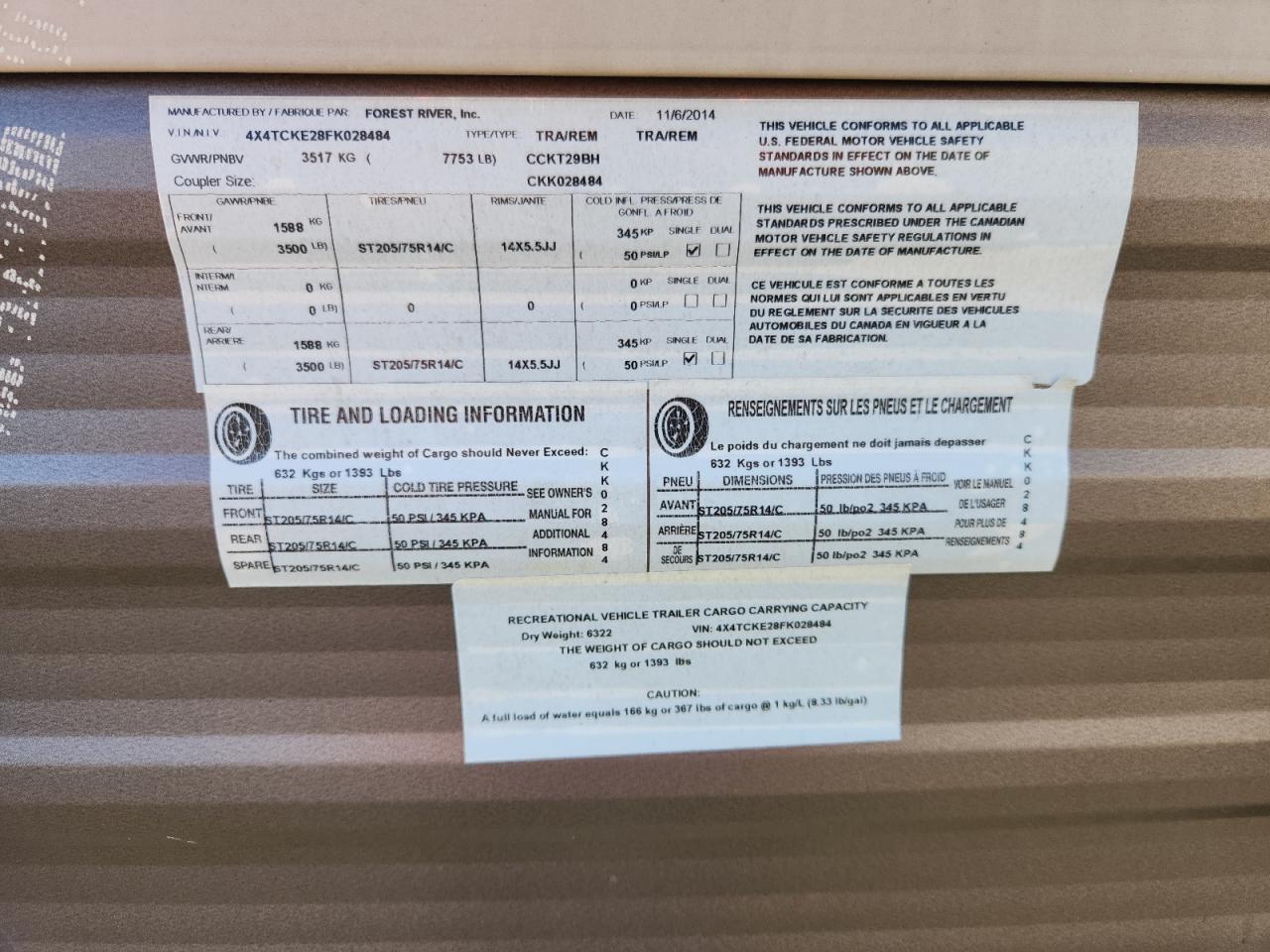 Lot #3286706303 2015 WILDWOOD GREY WOLF