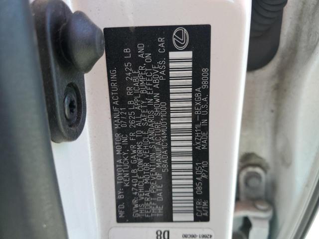 2021 LEXUS ES 300H 58ADA1C14MU011000