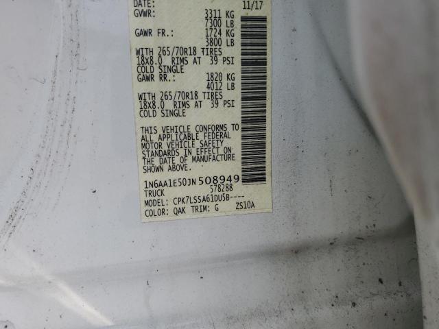 2018 NISSAN TITAN SV - 1N6AA1E50JN508949