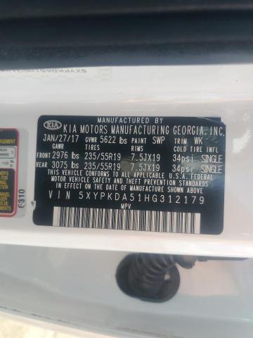 2017 KIA SORENTO SX - 5XYPKDA51HG312179