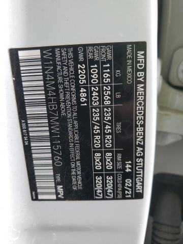 2021 MERCEDES-BENZ GLB 250 4M W1N4M4HB7MW115760