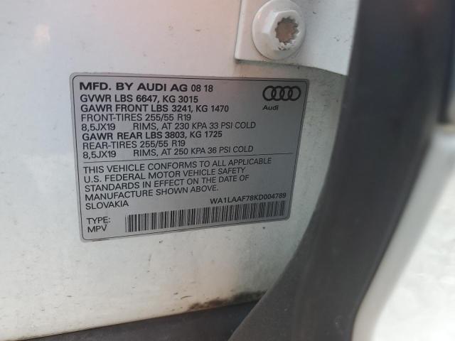 2019 AUDI Q7 PREMIUM - WA1LAAF78KD004789