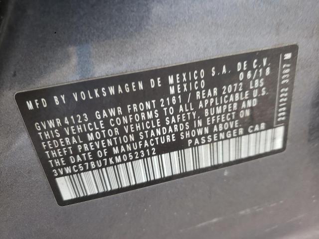2019 VOLKSWAGEN JETTA S 3VWC57BU7KM052312
