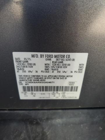 2016 FORD EXPLORER P - 1FM5K8AR9GGA04671