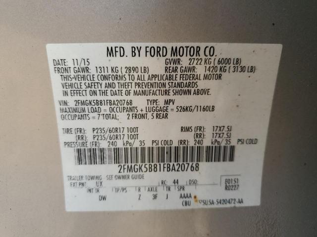 2015 FORD FLEX SE 2FMGK5B81FBA20768