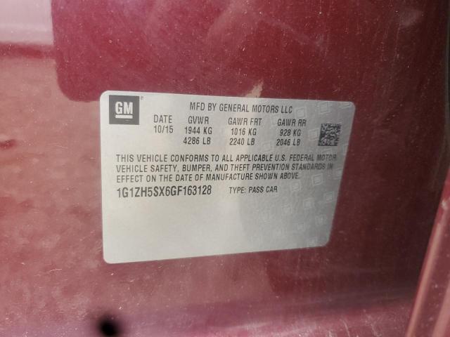 2016 CHEVROLET MALIBU PRE 1G1ZH5SX6GF163128