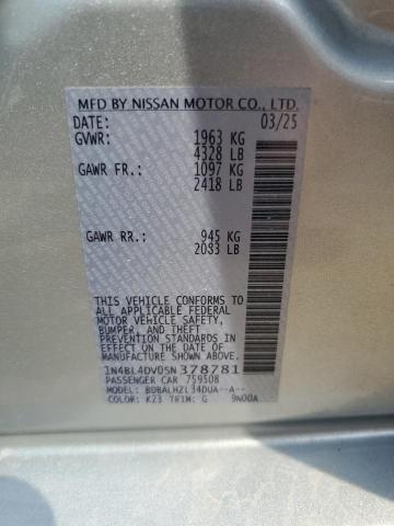 2025 NISSAN ALTIMA SV 1N4BL4DV0SN378781