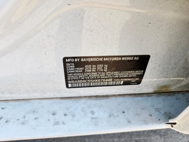 2017 BMW 330 I WBA8B9C55HK676448