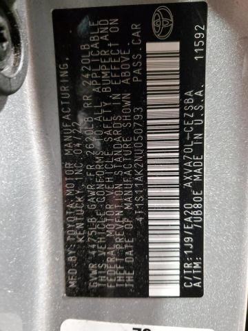 2022 TOYOTA CAMRY NIGHT SHADE 4T1S11AK2NU050793