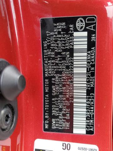 2018 TOYOTA COROLLA L - 2T1BURHE5JC022732