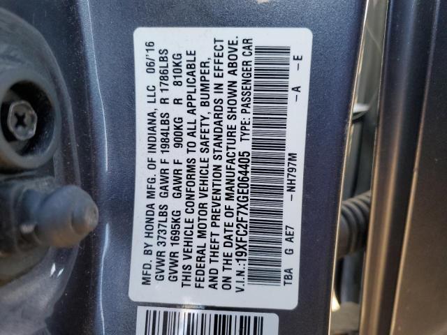 2016 HONDA CIVIC EX 19XFC2F7XGE064405