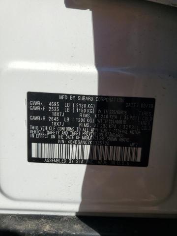 2019 SUBARU OUTBACK 2.5I LIMITED 4S4BSANC7K3335720